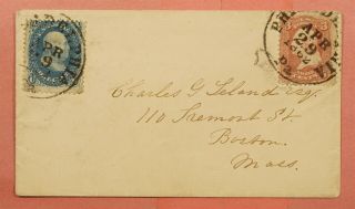 1862 Tied 63,  65 Philadelphia Pa Cancel To Boston