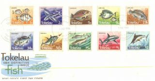 (t 10) Tokelau Island Fdc Cover - 1984 - Fish To $ 2.  00