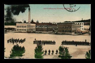 Dr Jim Stamps Us Reformatory Prisoners Drill Mansfield Ohio Postcard 1912