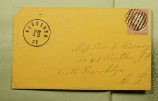Dr Who 1850s Buckland Ct Fancy Cancel To South Brooklyn Ny E54708