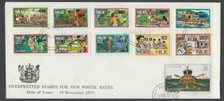 Niue 1977 Overprint Set To $3.  20 Fdc (id:165/d38975)