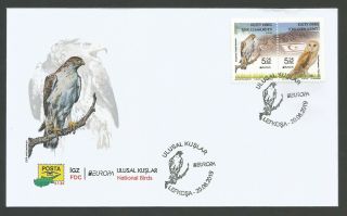 Turkish North Cyprus Stamps Kibris Sg 2019 Europa National Birds Official Fdc