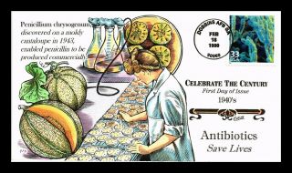 Us Collins Hand Colored Cover Antibiotics Save Lives 1940s Celebrate Century Fdc