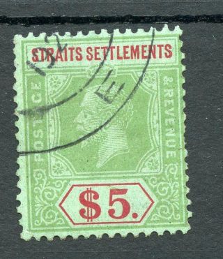 Malaya Straits Settlements 1921 - 33 $5 Fu Sg240a