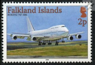 Boeing 747 - 300 Jumbo Jet Aircraft Airplane Stamp (falkland Islands)