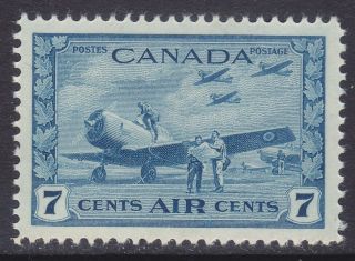 Canada C8 Mnh Og 1943 7c Planes & Student Flyers Issue Very Fine