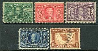 323 - 327 Louisiana Purchase Issue Mint/used Cv $189.  75
