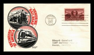 Dr Jim Stamps Us Railroad Engineers First Day Cover Scott 993 Ken Boll