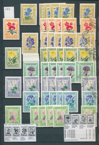 Mongolia 1959/60 Space Flowers Mnh Mh (appx 60,  Items) Ac 1663