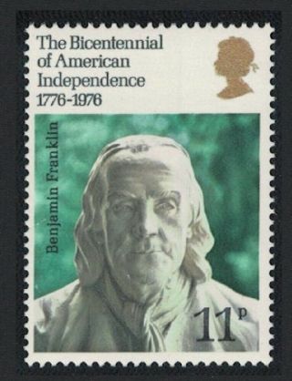 Great Britain Franklin Bicentenary Of American Revolution 1v Mnh Sg 1005
