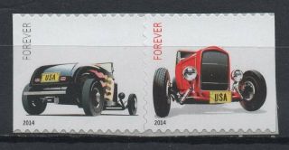 Mnh - 4908/4909 - Hot Rods - Rear And Front Of Ford " Deuce " Roadster