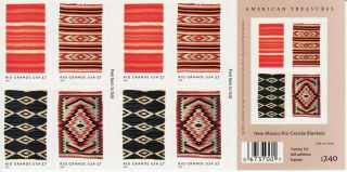 Navajo Blanket Stamp Booklet - - Usa 3929b 37 Cent Native American Indians