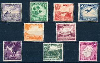 Nauru 1954 Definitives Sg48/56 Mnh
