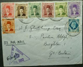 Egypt Interesting Airmail Postal Cover To Brighton,  England - Censored - See