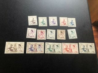 Cambodia Stamps Scott 38 - 52 Cpl Set Scv 22.  60 Bb3815