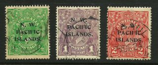 Australia Stamps Kgv 1/2d 1d 2d " N.  W.  Pacific Islands " Overprinted Fz2217