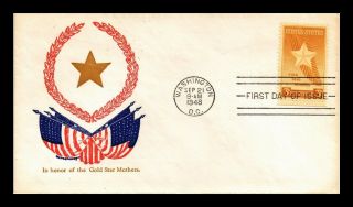 Dr Jim Stamps Us Gold Star Mothers Fdc Cover Scott 969 Grandy Washington Dc