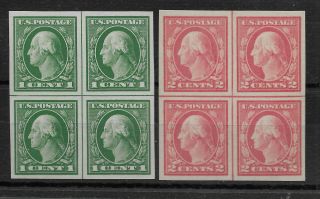 Scott 4841 - 82 Us Stamps Washington 1 & 2 Cent Blocks Of 4 Nh