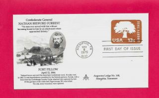 U576 Fdc Confederate General Nathan Bedford Forrest Fort Pillow Masonic