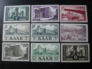 Saar Saarland Mi.  319 - 337 Mnh Stamp Set Cv $55.  00