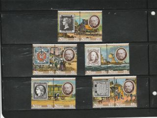 1979 Niue,  The 100th Anniv.  Death Of Rowland Hill,  Complete Set Of 5,  Mnh
