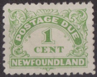 E582) Canada - Newfoundland.  1939/49.  Mm.  Sg D1 1c Green.  Postage Due