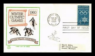 Dr Jim Stamps Us Winter Olympic Games Fdc Cover Scott 1146 Tri Color Cachet