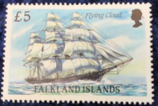 Falkland Islands 1990 £5 Cape Horn Ship - Flying Cloud Sg582 Unmounted Mnh