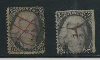 United States 2c Jackson (2) 1860 