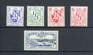 England Herm Island - - 5 X Local Stamp Mnh Vf