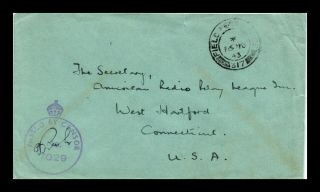 Dr Jim Stamps Field Post Office Passed Censor United Kingdom Wwii Cover