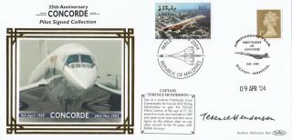 (08239) Gb/ Maldives Benham Cover Concorde Captain Signed Terence Henderson 2004