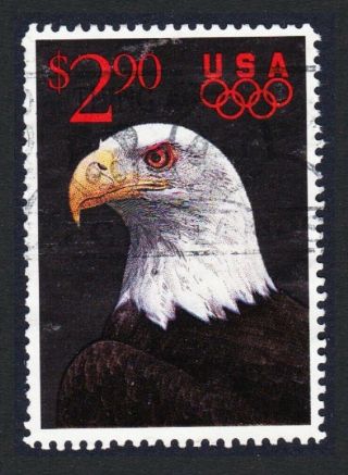 Usa Birds American Bald Eagle $2.  90 1v T1 Canc Sg 2594 Sc 2540 Cv 3.  5 Below