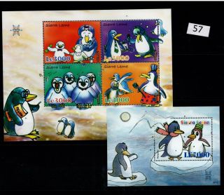 / Sierra Leone - Mnh - Art - Painting - Birds - Penguins