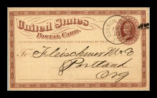 Us Postal Card C B & Q Railroad Council Bluffs Iowa 19th Century