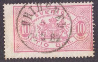 Sweden Sverige Postmark / Cancel " Fridened " 1889