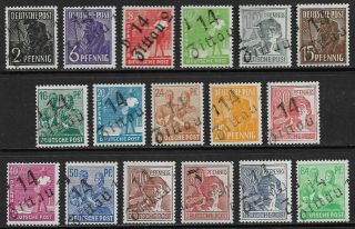 Germany 1948 Workers Local Overprints Mnh/