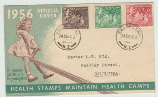 Zealand 1956 Fdc Health Issue