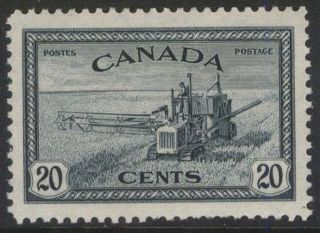 Canada 271 1946 King George Vi Peace Issue 20c Wheat Harvesting Vf Mnh Cv$15