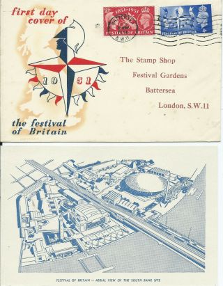 Gb 1951 Festival Of Britain Set On Illustrated Fdc,  Insert Card