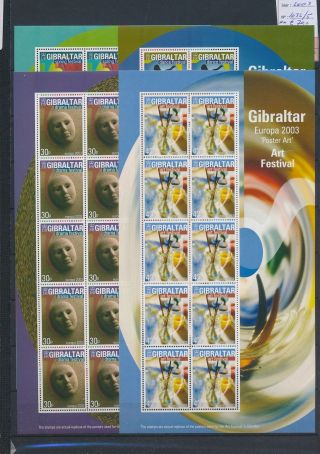 Xb67601 Gibraltar 2003 Poster Art Europa Cept Sheets Xxl Mnh Cv 70 Eur