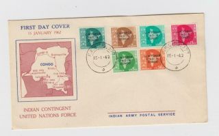 India: Forces In Congo,  1962: Cpl.  Set Of Fdc,  Fpo 777 - Camina