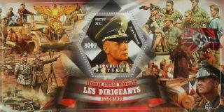 Leaders Of Germany In World War Ii Erwin Rommel Tchad Chad S/s Tchad2014 - 04