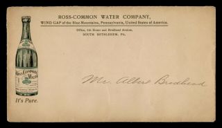 Dr Who South Bethlehem Pa Cover Advertising Ross Common Water Co E49690