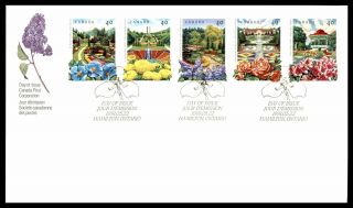 Mayfairstamps Canada Fdc 1991 Set Of 5 Flowers Lilac Cachet Flora First Day Cove
