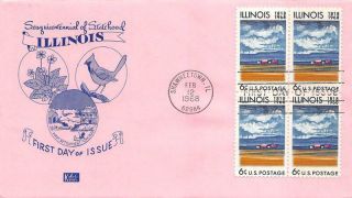1339 6c Illinois Statehood,  First Day Cover Cachet [q471782]