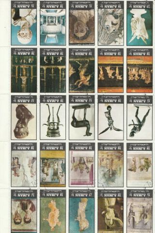 Paintings - Large Art Thematic Stamp Selection 4 Scans (2300l)