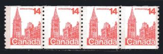 1978 Canada Sc 730 Parliament Building Definitive Strip Of 4 Coil Lot C170 M - Nh