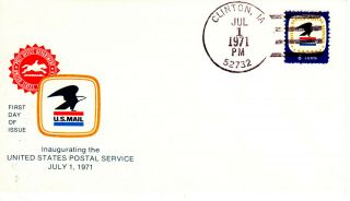 1396 July 1 1971 Postal Service First Day Clinton Iowa