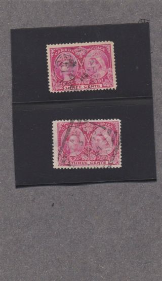 Canada Two Queen Victoria Jubilee Stamps (3 Cents) 53